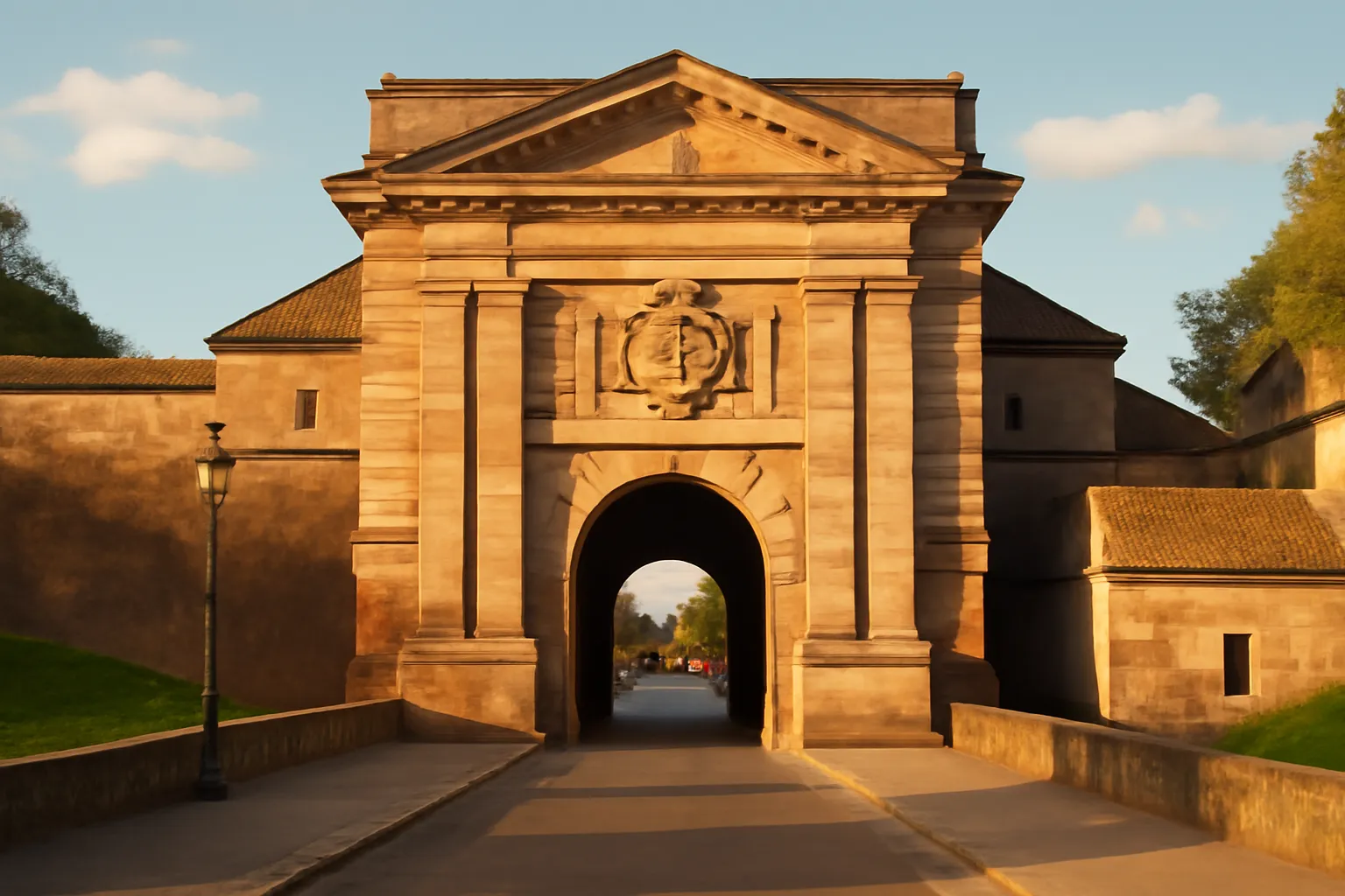 Porte de Belfort abritant le musée Vauban à Neuf-Brisach